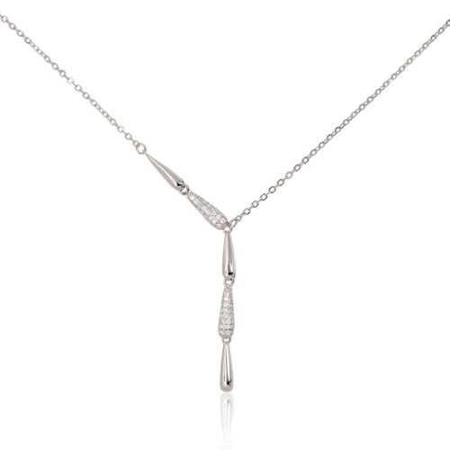 Silver necklace with Zirkons