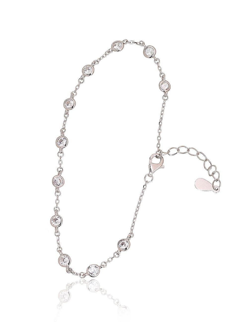 Silver bracelet with Zirkons