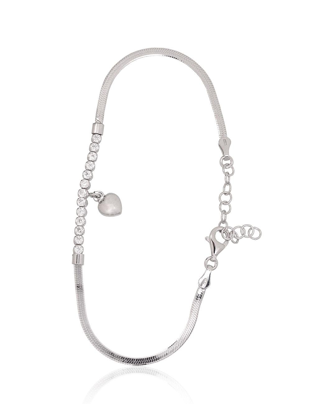 Silver bracelet with Zirkons
