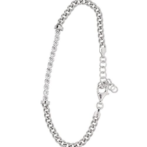 Silver bracelet with Zirkons