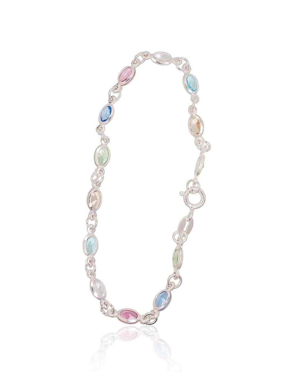 Silver bracelet with Zirkons