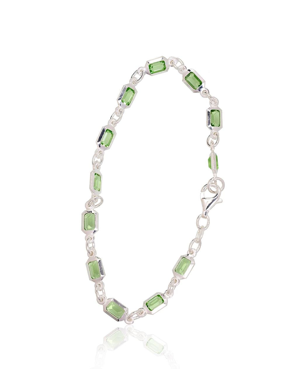 Silver bracelet with Zirkons