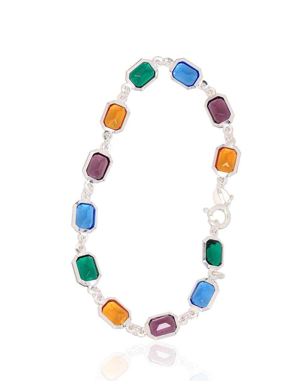 Silver bracelet with Zirkons