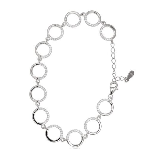 Silver bracelet with Zirkons
