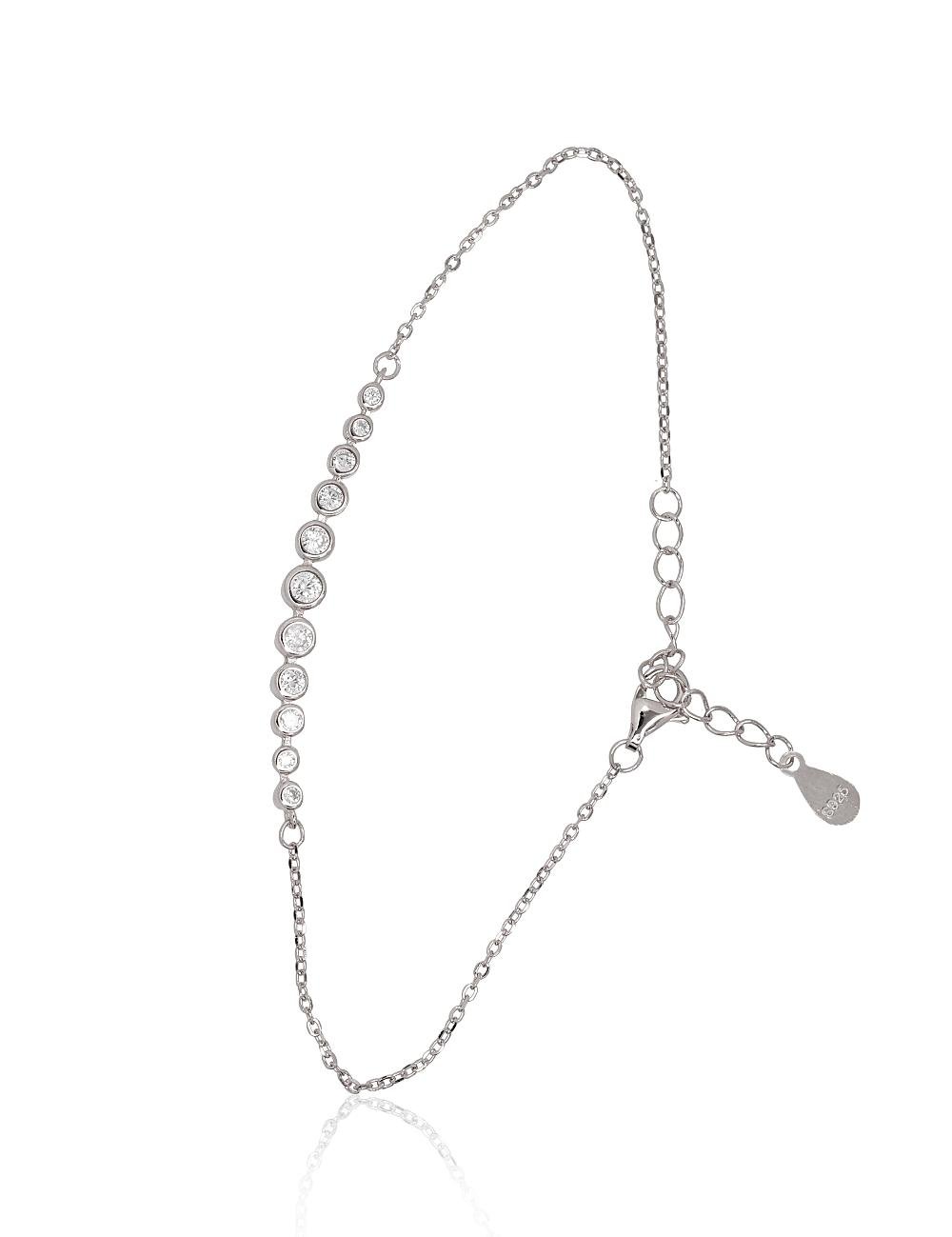 Silver bracelet with Zirkons
