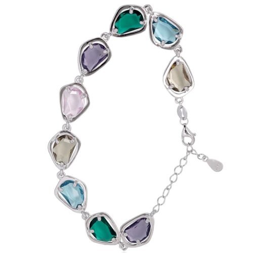 Silver bracelet with Zirkons