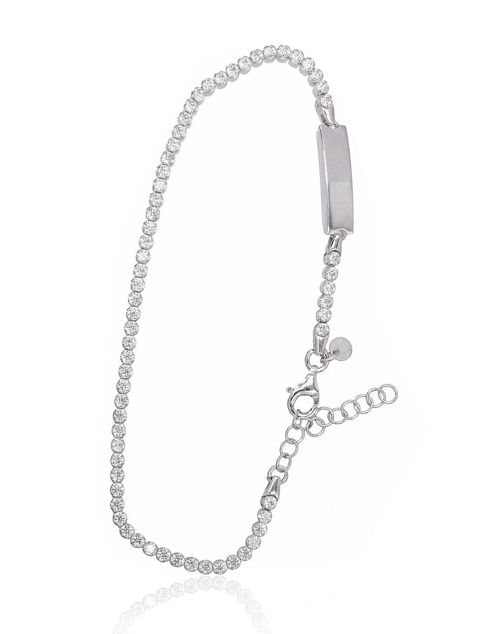 Silver bracelet with Zirkons