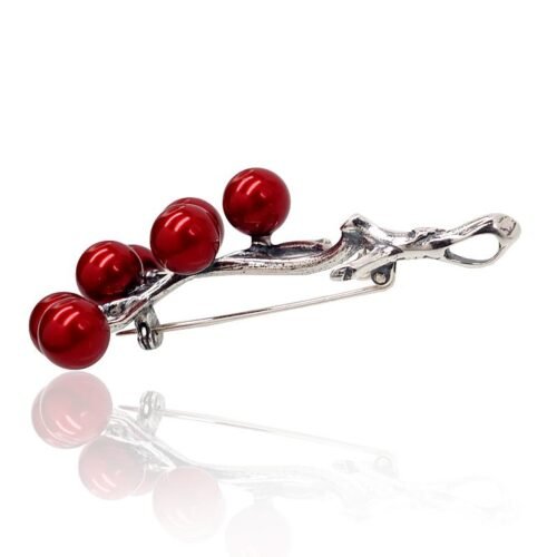 Alternative view of Silver brooch with Fresh-water Pearl (Imitation)
