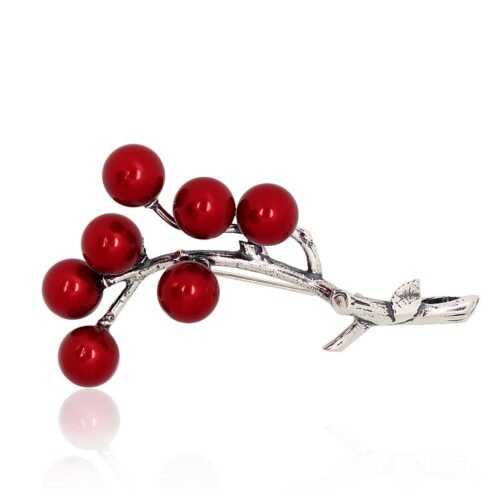 Silver brooch with Fresh-water Pearl (Imitation)