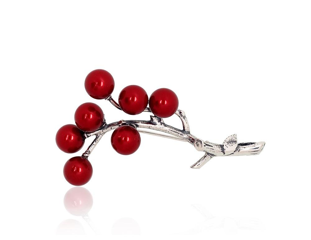 Silver brooch with Fresh-water Pearl (Imitation)