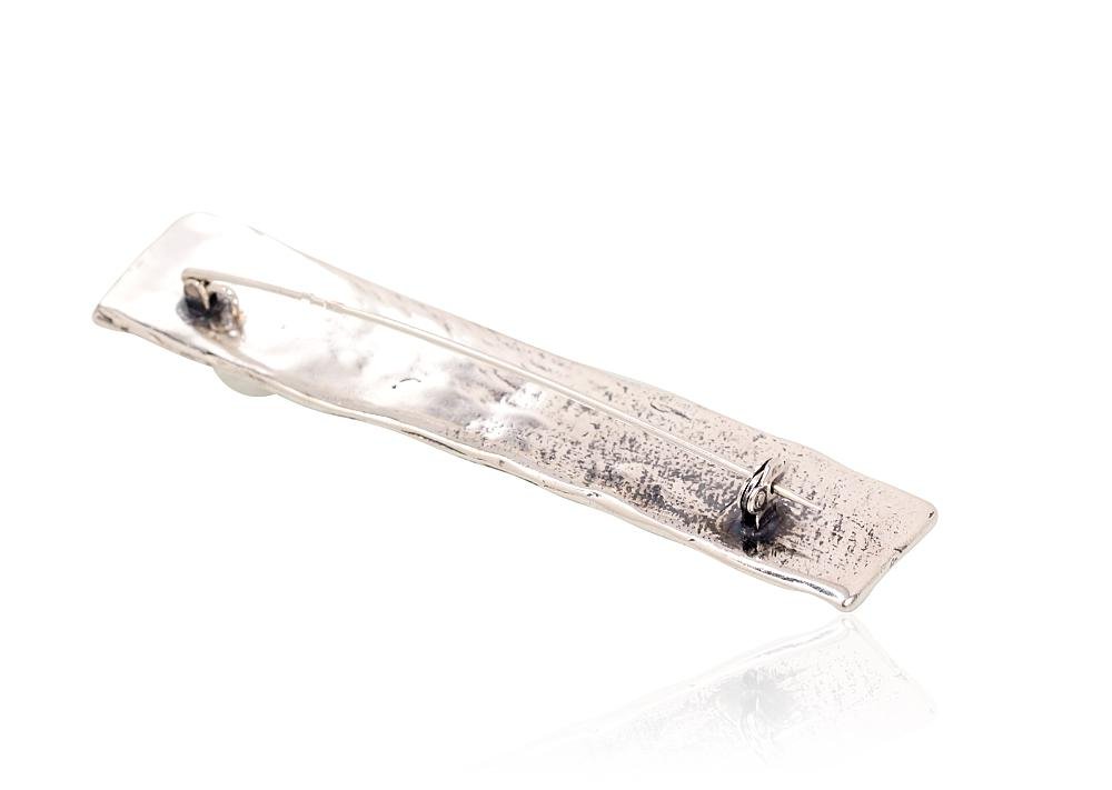 Silver brooch with Fresh-water Pearl - Image 2