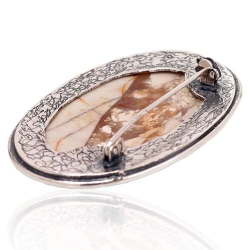 Alternative view of Silver brooch with Jasper