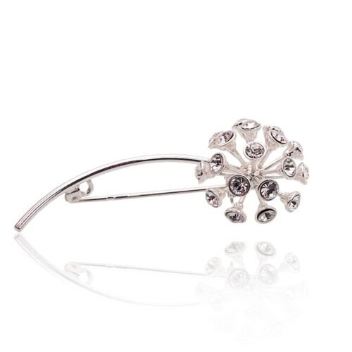 Alternative view of Silver brooch with Crystals