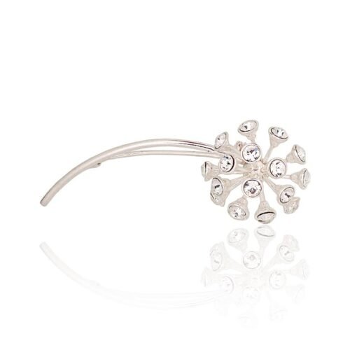 Silver brooch with Crystals
