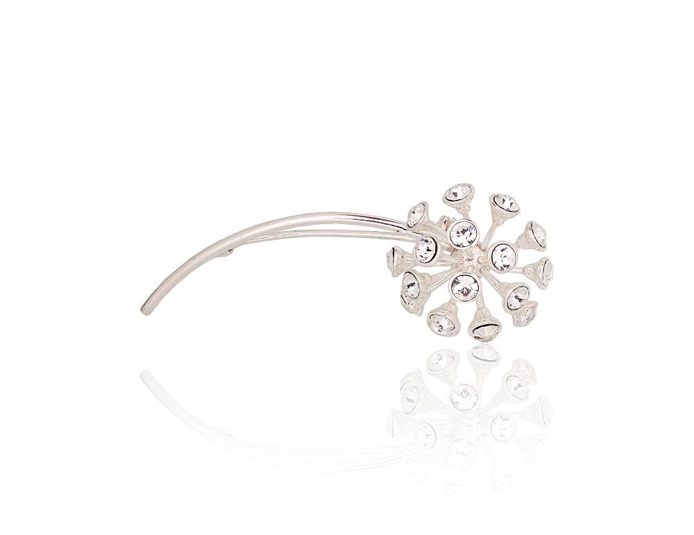 Silver brooch with Crystals