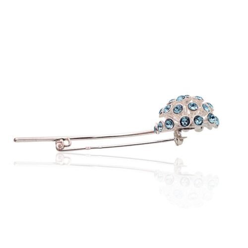 Alternative view of Silver brooch with Crystals
