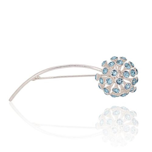 Silver brooch with Crystals