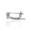 Silver brooch with Zirkons - Image 2