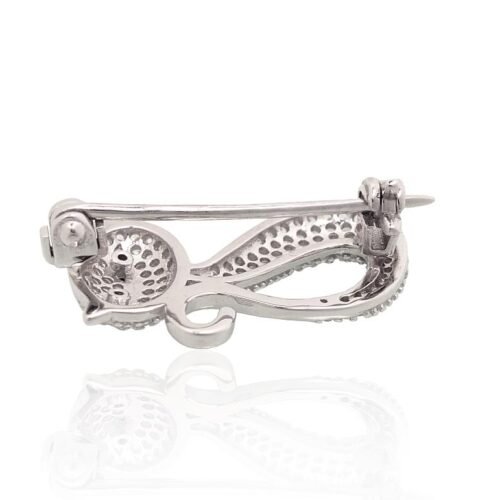 Alternative view of Silver brooch with Zirkons