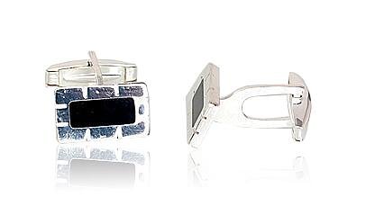 Silver cufflinks with Jewelery enamel