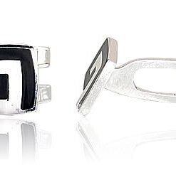 Silver cufflinks with Jewelery enamel