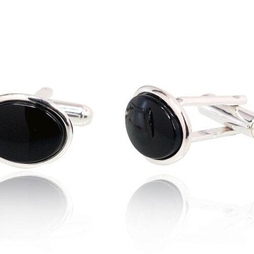 Silver cufflinks with Onix