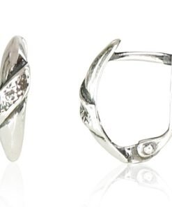 Silver earrings with 'english' lock