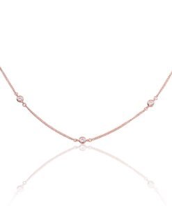 Silver necklace with Zirkons