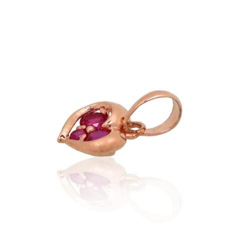 Alternative view of Gold pendant with Zirkons