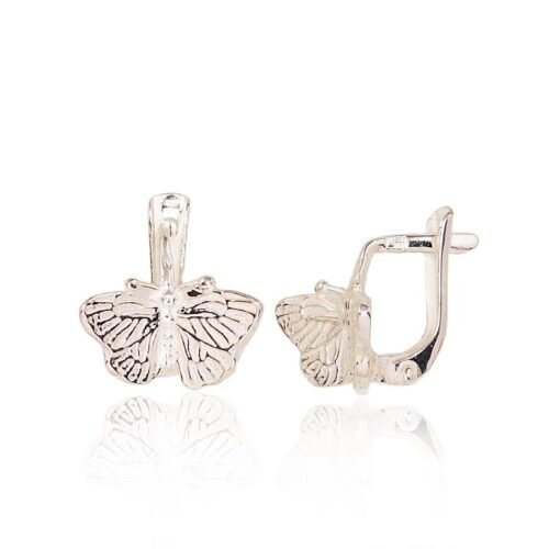 Silver earrings with 'english' lock