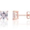 925 sterling silver stud earrings with cubic zirconia
