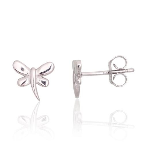 Silver stud earrings