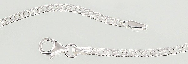 Silver chain Rombo 2 mm , diamond cut - Image 2