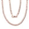Silver chain Flat Curb 3.8 mm , diamond cut