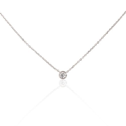 Silver necklace with Zirkons