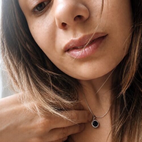 Alternative view of 925 Sterling Silver Blue Cubic Zirconia Pendant Necklace