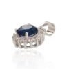 925 Sterling Silver Blue Cubic Zirconia Pendant