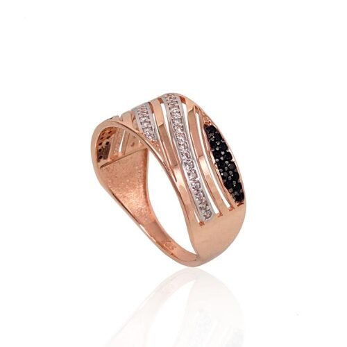 Alternative view of Gold ring with Zirkons