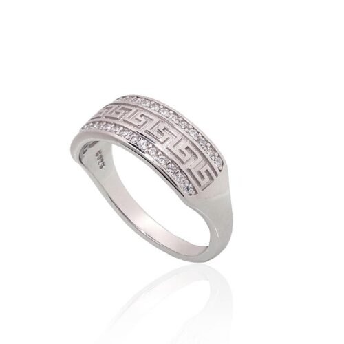 Alternative view of Silver ring with Zirkons