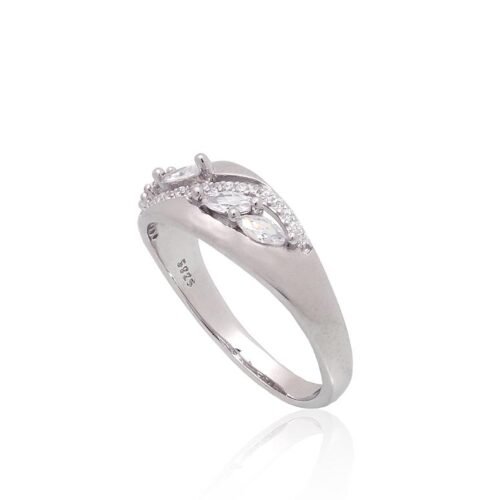 Alternative view of Silver ring with Zirkons