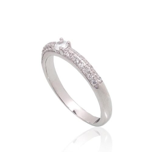 Alternative view of Silver ring with Zirkons