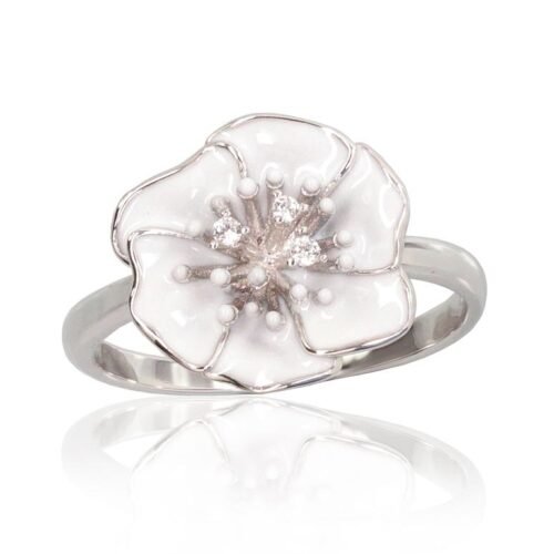Silver ring with Zirkons , Jewelery enamel