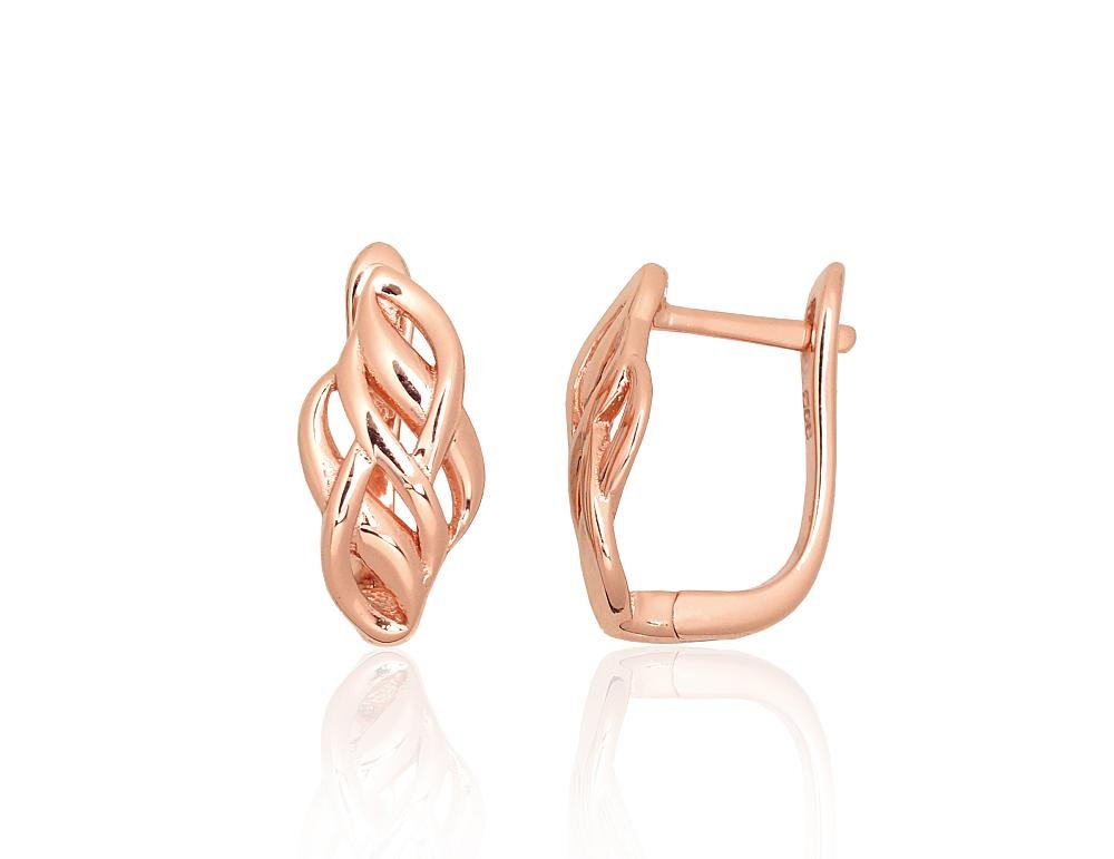 Silver earrings with 'english' lock