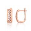 Silver earrings with 'english' lock with Zirkons