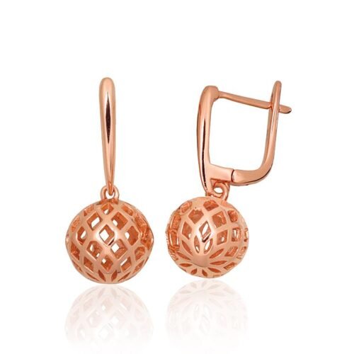 Silver earrings with 'english' lock