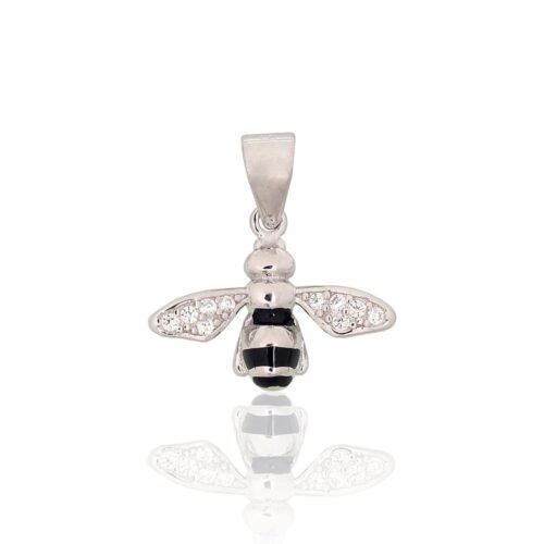 Silver pendant with Zirkons , Jewelery enamel