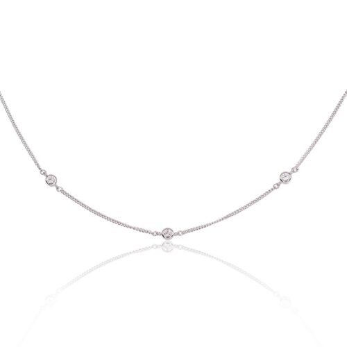 Silver necklace with Zirkons