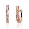 Gold earrings with 'english' lock with Diamonds - Image 2