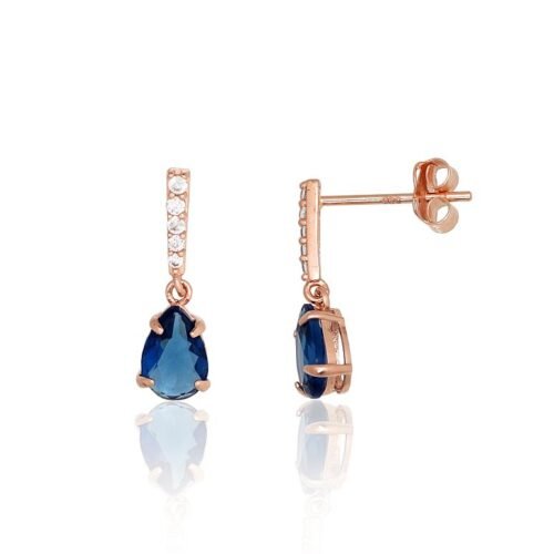 Gold classic studs earrings with Zirkons