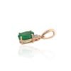 Gold pendant with Diamonds , Emerald - Image 2